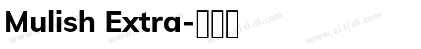 Mulish Extra字体转换